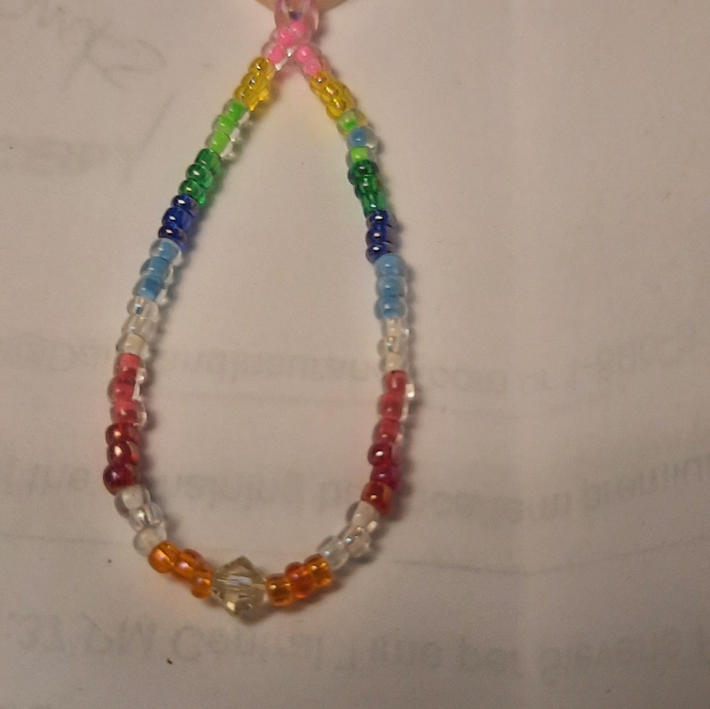 Beaded rainbow earrings